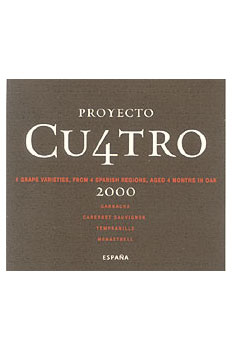 Produktabbildung von einer Flasche Proyecto cu4tro 2003